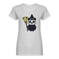 thumbnail image 1 of Witch Panda Shaped T-Shirt Women -Image by Shutterstock, Female Small, 1 of 2