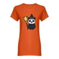 thumbnail image 1 of Witch Panda Shaped T-Shirt Women -Image by Shutterstock, Female XX-Large, 1 of 2