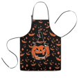 thumbnail image 1 of Witch Pumpkin Halloween Pattern Kids Aprons for Girls and Boys,Adjustable Neck Strap Toddler Aprons for Kids Cooking Baking, 1 of 7