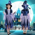 thumbnail image 1 of Witch Role Play Dress Halloween Layered Dress For Girls Halloween Stage And School Events, 1 of 8