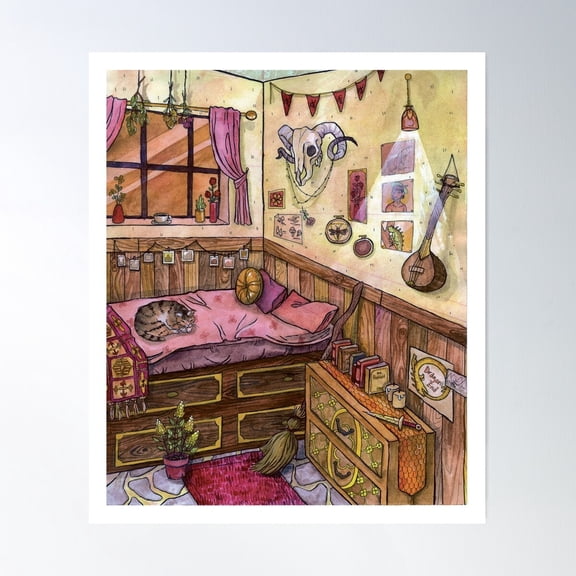 Witch Room Poster Wall Art, Modern Wall Decor For Living Room Bedroom, 8x12 UNFRAMED
