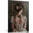 thumbnail image 1 of Witch Roses and Lace Picture Painting，Moody Victorian Wall Art, Dark Academia Print Canvas, Gothic Woman Roses and Lace Dark Wall Art, Halloween Aesthetic Poster for Wall (16x24in Wood Framed), 1 of 14
