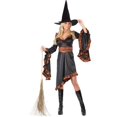 thumbnail image 1 of Witch Ruffle Adult Halloween Costume, 1 of 2