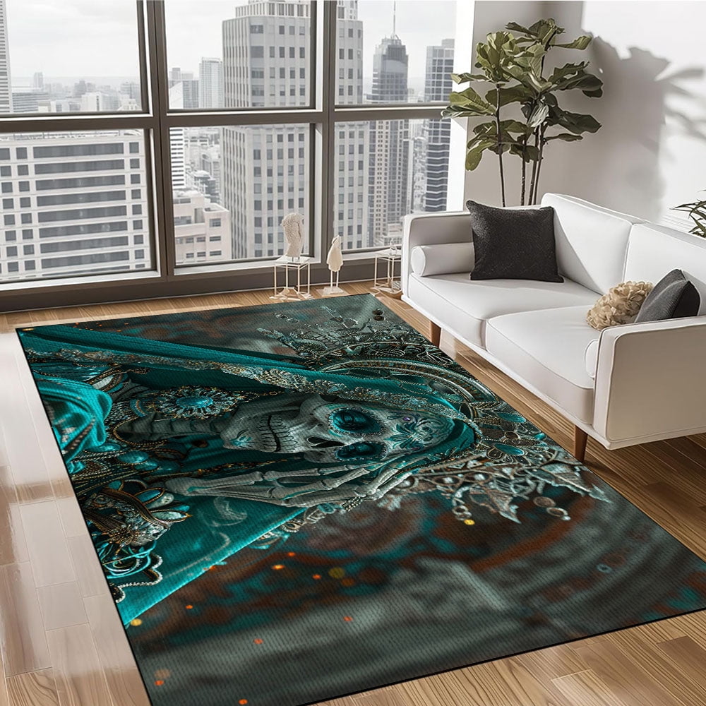 Witch Rug Skeleton Carpet Rug, Gothic Rugs Modern 3D Art Aesthetic Area ...