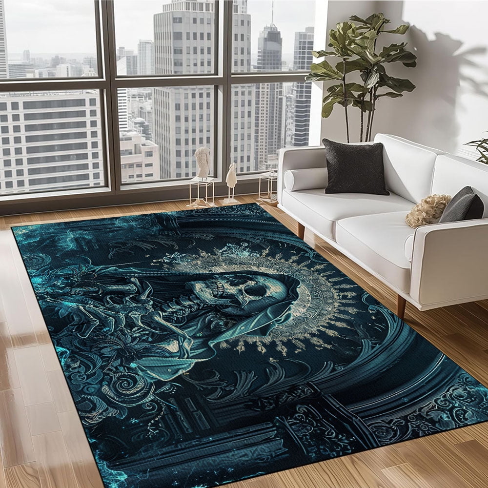 Witch Rug Skeleton Carpet Rug, Gothic Rugs Modern 3D Art Aesthetic Area ...