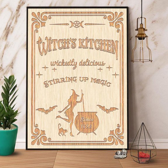 Witch'S Kitchen Wickedly Delicious Halloween Paper Poster No Frame Matte Wall Art Decor 11 x 17 Inch Poster
