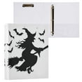 thumbnail image 1 of Witch Silhouette 3 Ring Hardcover Binders 1.5in Round Rings for Letter-Size Folder Paper Organizer Pockets for Office Student Recipe, 1 of 9