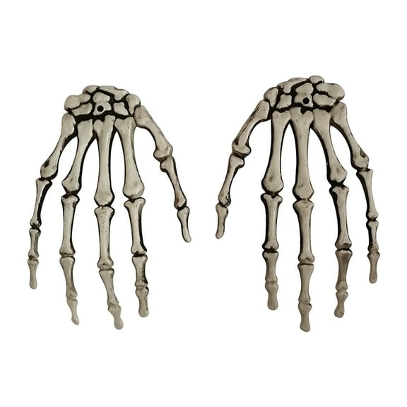 Witch Skeleton Hands for Halloween - 1 Pair Realistic Scary Hands, Decoration Props for Halloween Parties, Haunted House Displays and Terror Decor