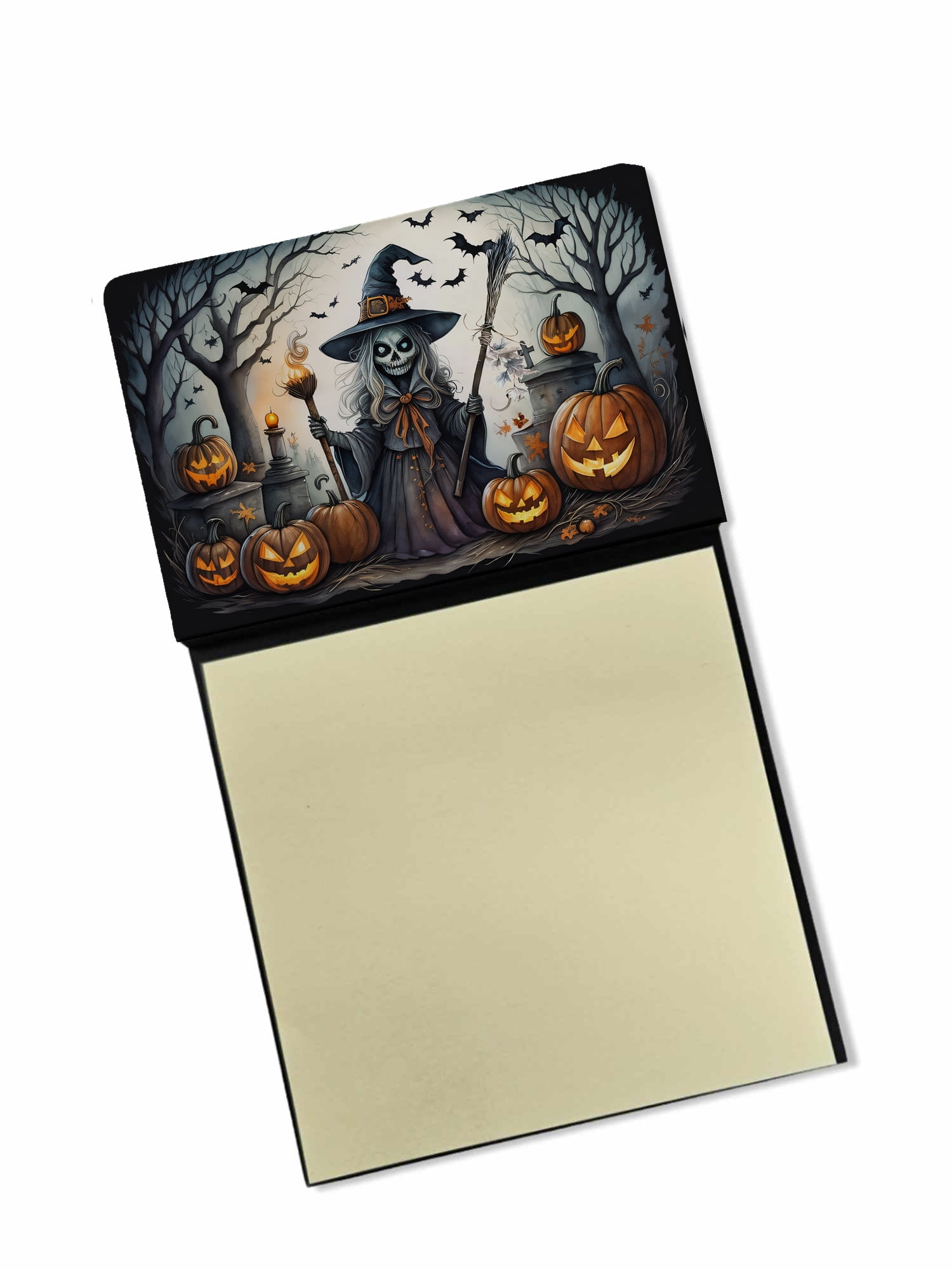 Important Note Spooky Witch Spooky Halloween Sticky Note Holder 3.25 in x 5.25 in - Walmart.com