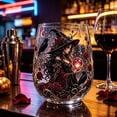 thumbnail image 1 of Witch Stemless Wine Glass Set, 6 Piece Gothic Crystal Ball Glass Cups for Halloween, Witch Themed Stemless Tumbler for Witchy Decor and Party Drinking, Vintage Style, 1 of 7