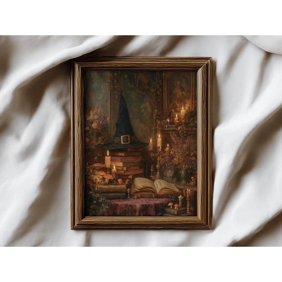Witch Study Dark Academia Wall Art, Unframed Paper Print Size 8x12