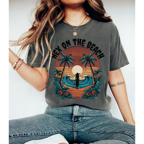 Witch Summerween Shirt , Spooky Summer Shirt, Hot Ghoul Summer Tee, Spooky Vibes, Gothic Shirt, Witchy Vibes, Summer Goth Tee