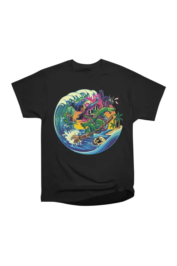 Witch Surfing T-Shirt Tee Gift For Him Merch For Her Apparel For Friend