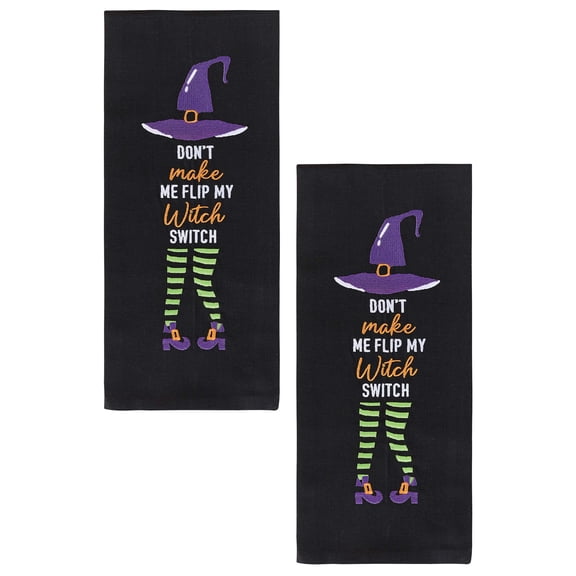 Park Designs Witch Switch Dishtowel Set of 2