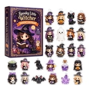 Witch Theme Advent Calendar 2026, 24-Day Christmas Countdown Blind Box with Collectible 2D Acrylic Charms & Mini Pendants, Mystical Holiday Decor Display Set, Seasonal Stocking Stuffer Gift
