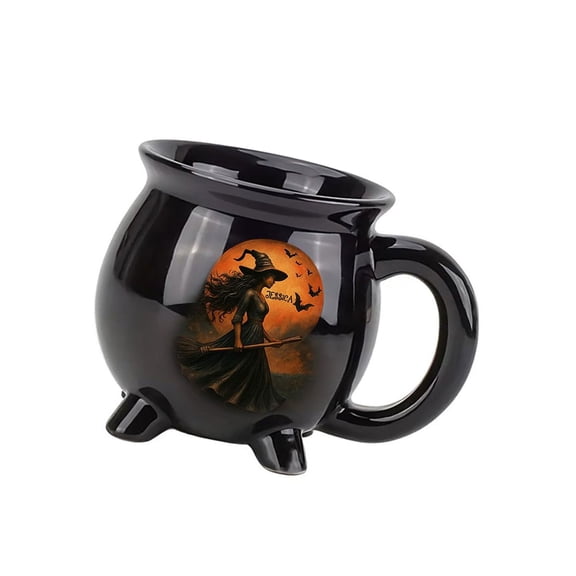 Witch-Themed Cauldron Resins Mug Drinkware For Halloween Parties, Coffee & Hot Chocolate