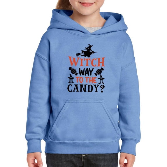Witch Way To The Candy? Hoodie Juniors -Image by Shutterstock, Small
