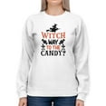 thumbnail image 1 of Witch Way To The Candy? Sweatshirt Women -Image by Shutterstock, Female Medium, 1 of 4