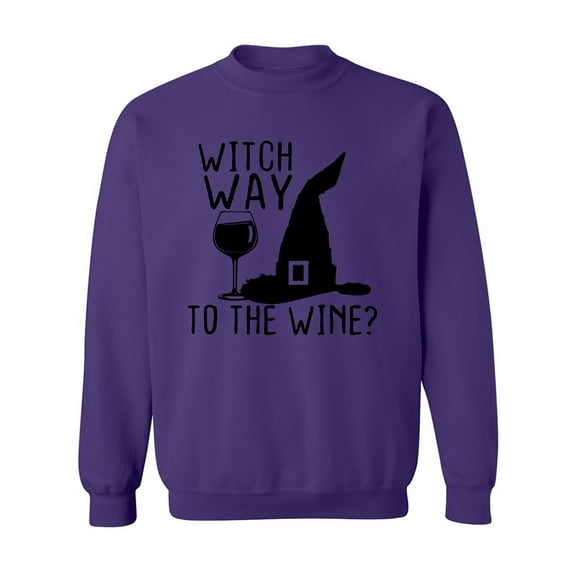 Witch Way To The Wine? Crewneck Sweatshirt
