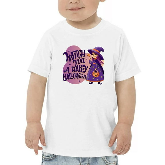 Witch You A Happy Hallowen! T-Shirt Toddler -Image by Shutterstock,  4 Toddler