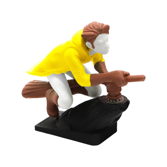 Witch and Wizard Broomstick Dashboard Drift Ornaments Fantasy Car Decor