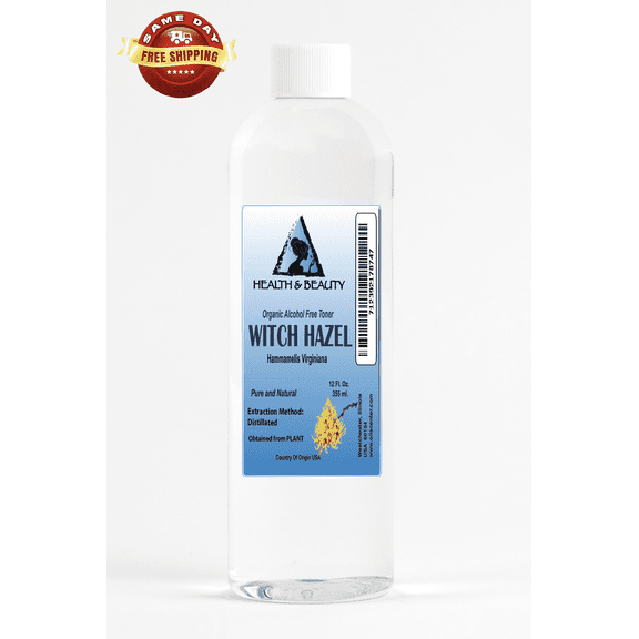 Witch hazel distillate face toner all natural 12 oz