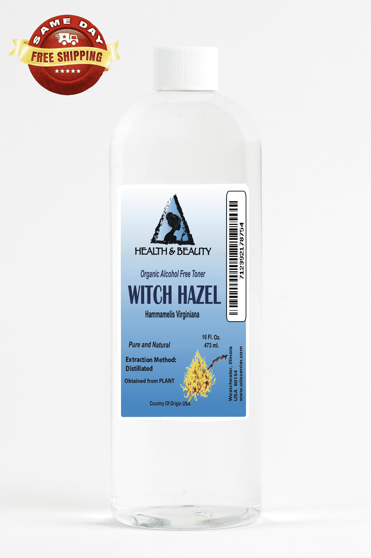 Witch hazel distillate face toner all natural 64 oz