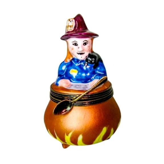 Witch Figurine for Collectors Limoges Box Porcelain Figurine