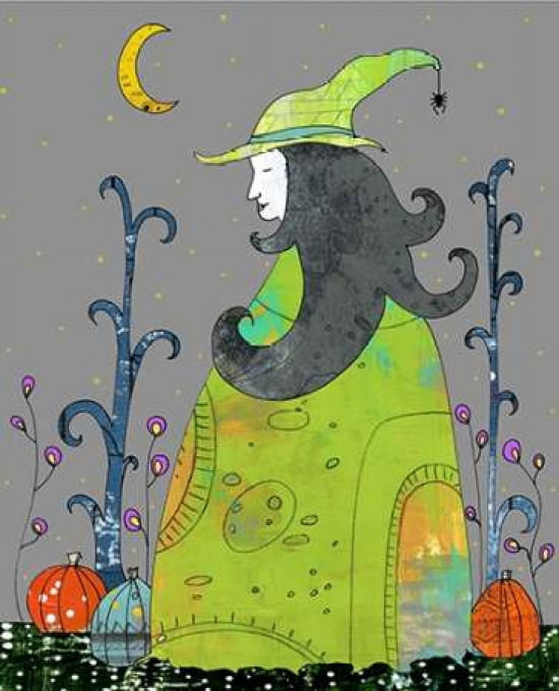 Witch in a Green Dress Canvas Art - Sarah Ogren (20 x 24)