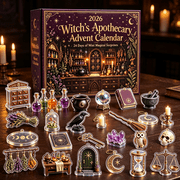 Witchs Apothecary Advent Calendar with 24 Mini Magical Surprises, Enchanting Halloween Countdown Calendar for Women, Purple Gift Box for Women 1 Blind Box
