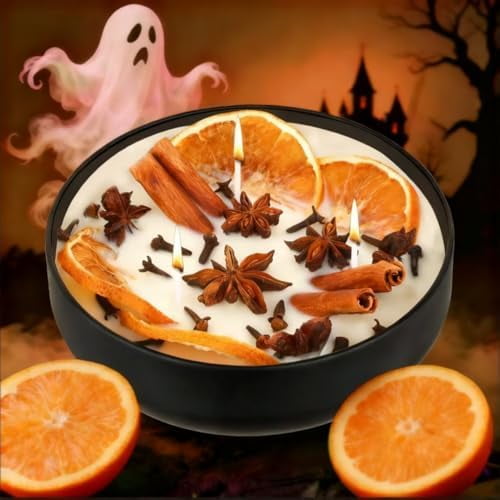 Witch's Brew Candle,16oz Fall Scented Candles with Orange Cinnamon Clove Star Anise,3 Wick Cinnamon Candle for Home Scented,Autumn Candles Gifts for Women,Halloween,Christmas