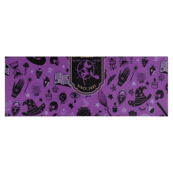 Witch's Brew Halloween Pattern Kitchen Rug Mat,Kitchen Runner Rugs Non Skid Washable,Decorative Kitchen Floor Mats for Kitchen,Sink,Laundry,17"X47"