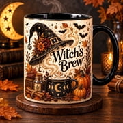 Witchs Brew Mug with Vintage Halloween Autumn Design