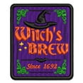 thumbnail image 1 of Witch's Brew Potions Label With Bat Halloween Applique Multi-Color Embroidered Hook & Loop Patch - 2.0 Inch Mini, 1 of 5