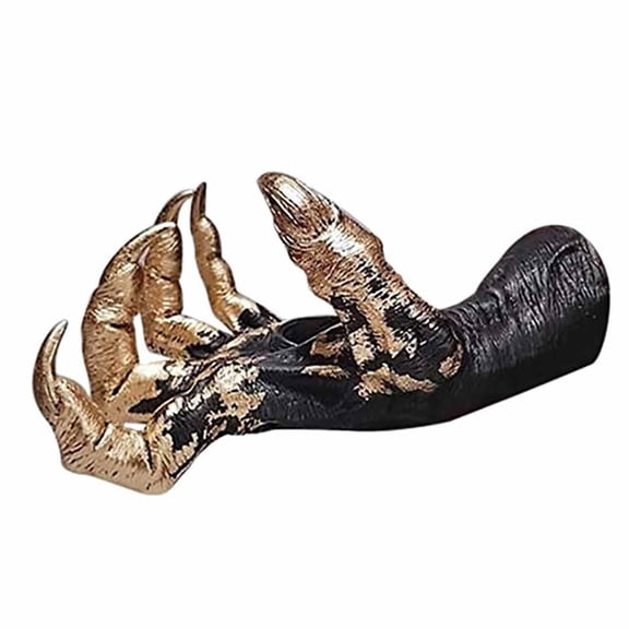 Witch's Demon Hand Wall Hanging Statue, Resin Retro Gothic Wall Art Mounted Decor, Halloween Decoration for Living Room Entrance Hall, Key Jewelry Holder