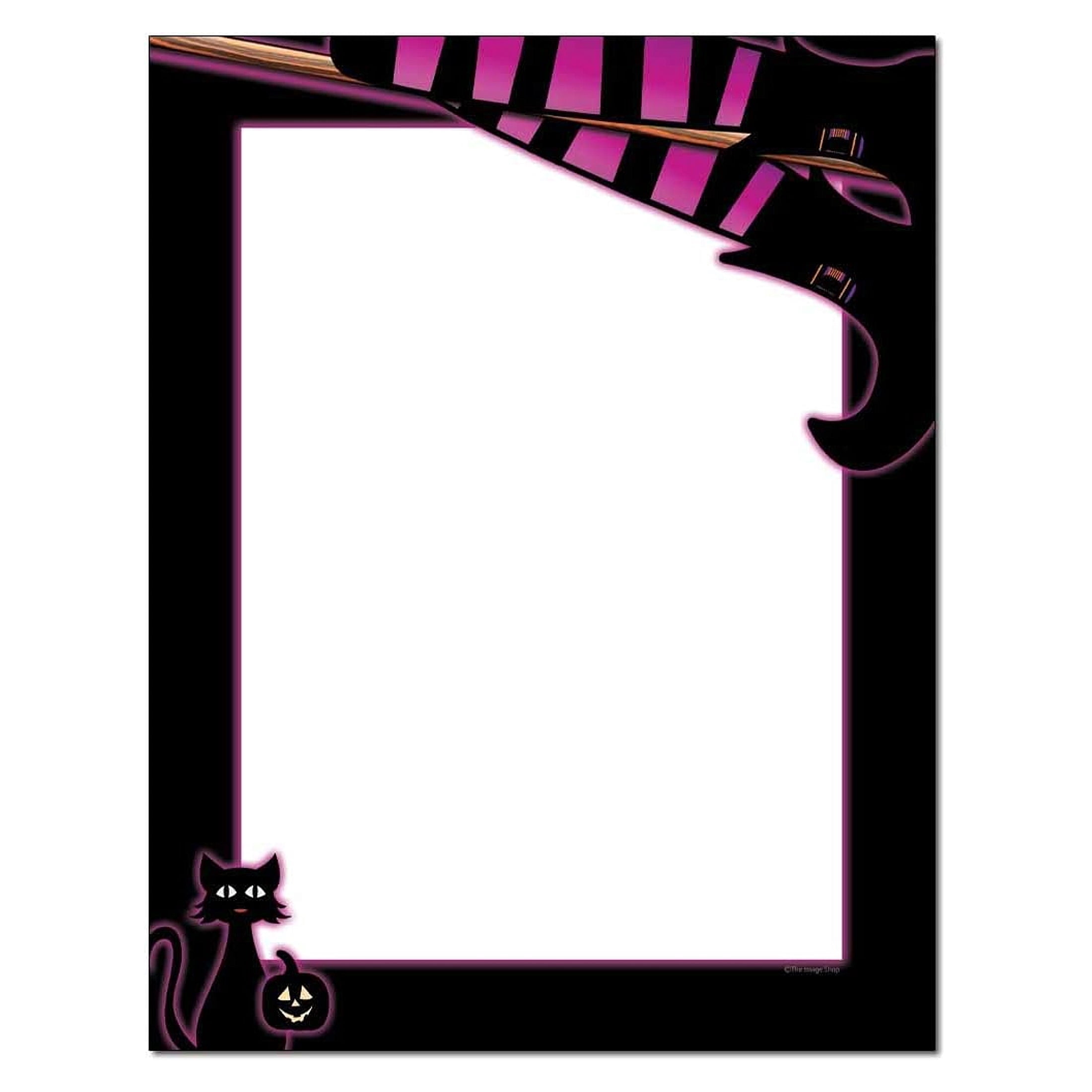 Witch's Stockings Halloween Letterhead Laser & Inkjet Printer Paper - 8.5in. X 11in. - 100 Sheets (olh051100) - Halloween Stationery