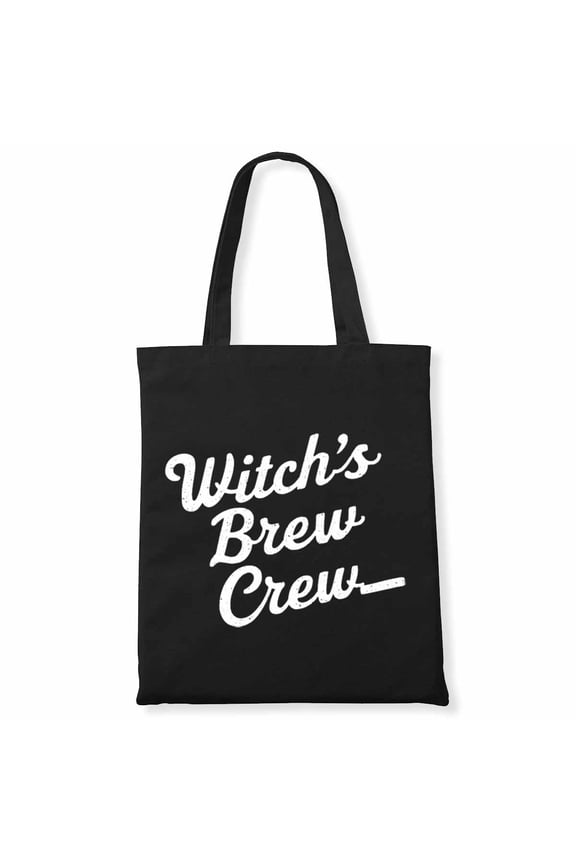 Witch's brew crew. Cute Autumn Pumpkin Fall Funny Holiday Canvas Bag 1Pc