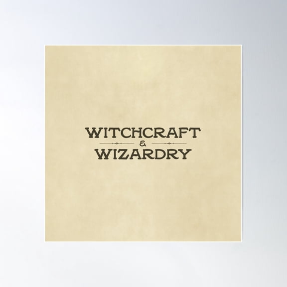 Witchcraft And Wizardry Poster Wall Art, Modern Wall Decor For Living Room Bedroom, 16x16 UNFRAMED