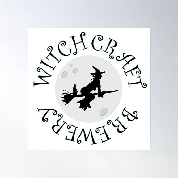 Witchcraft Brewery Logo Poster Wall Art, Modern Wall Decor For Living Room Bedroom, 16x16 UNFRAMED