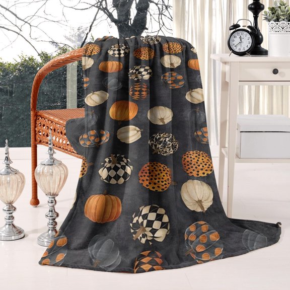 Witchcraft Halloween Blanket 50x60 - Cauldron Spell Book Design Ultra Soft Plush Microfiber Throw