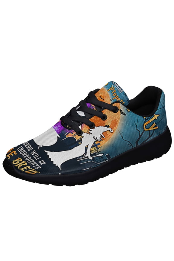Witchcraft Halloween Shoes Sneakers Black Size 5