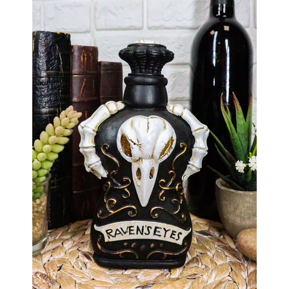 Witchcraft Mad Doctor Bone Skeleton Claws Poe Raven's Eyes Skull Potion Bottle
