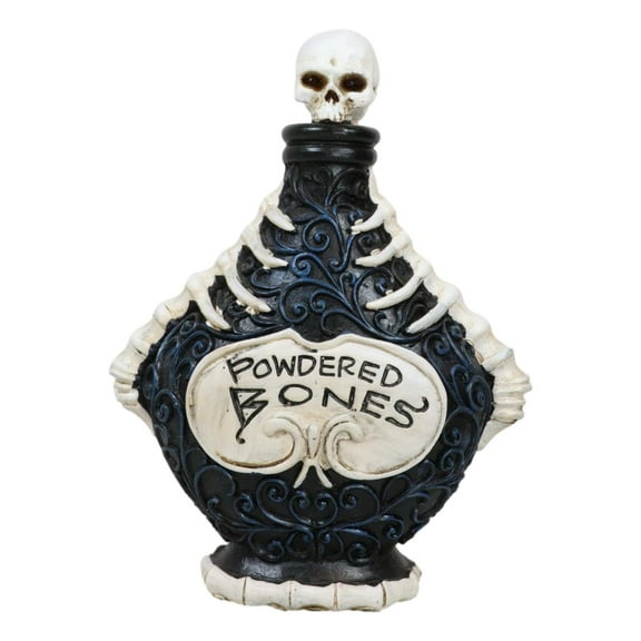 Witchcraft Mad Doctor Skeleton Spine Powdered Bones Skull Potion Bottle