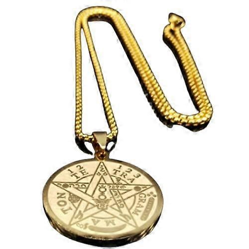 Witchcraft Pentagram Stainless Steel Necklace Chain for Men Tetragrammaton Necklace Wicca Pentacle Jewelry collier homme N1163