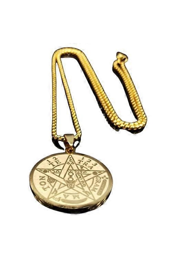 Witchcraft Pentagram Stainless Steel Necklace Chain for Men Tetragrammaton Necklace Wicca Pentacle Jewelry collier homme N1163