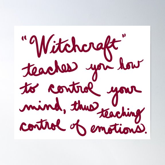 “Witchcraft” Poster Wall Art, Modern Wall Decor For Living Room Bedroom, 8x12 UNFRAMED