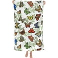 thumbnail image 1 of Butterfly Large Beach Towel - Plush Thick Cotton Pool Towel, Adult Beach Towels, 1 of 16