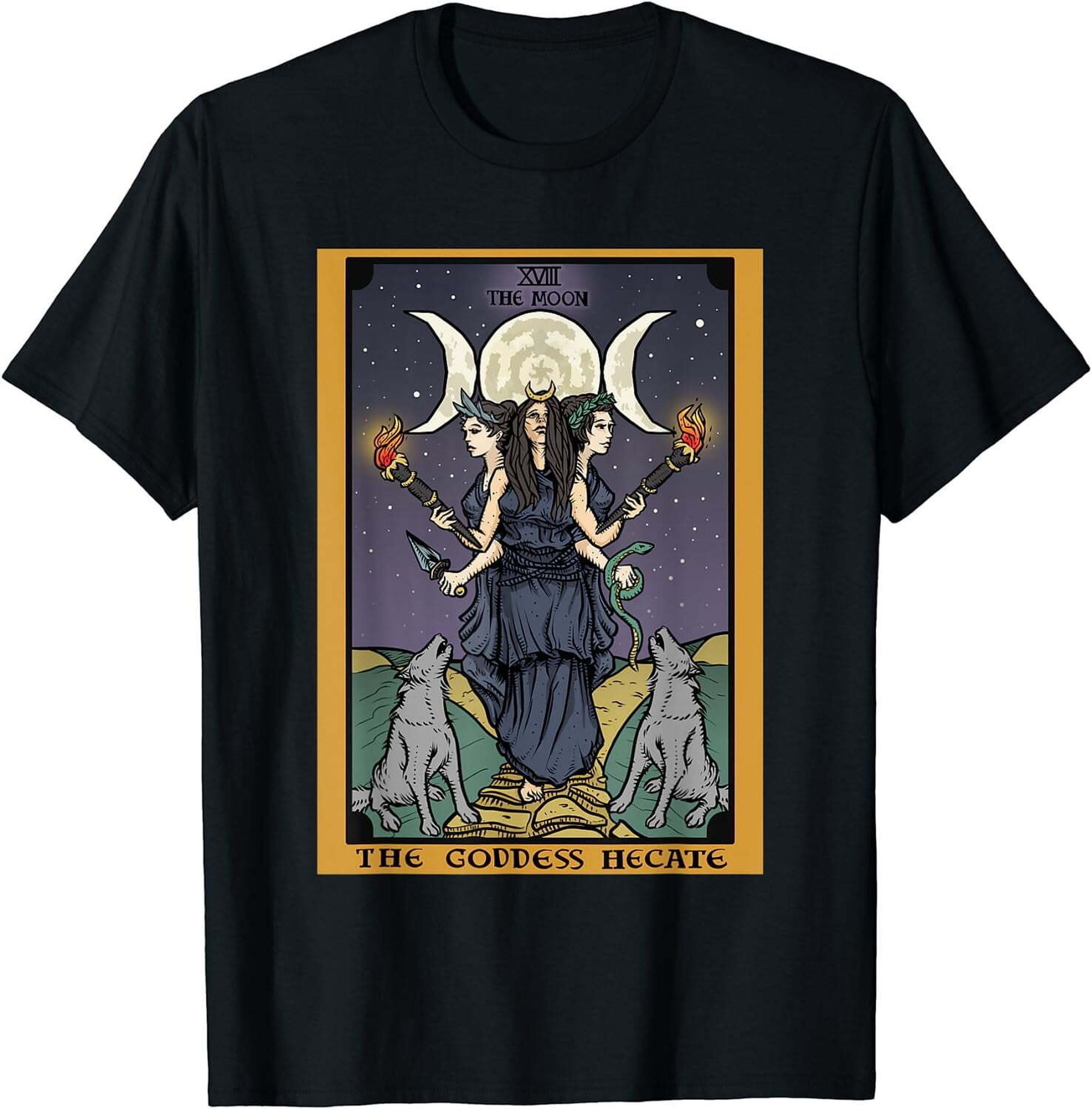 Witchcraft Triple Moon Tarot Shirt - Mystical Wiccan Pagan Attire ...