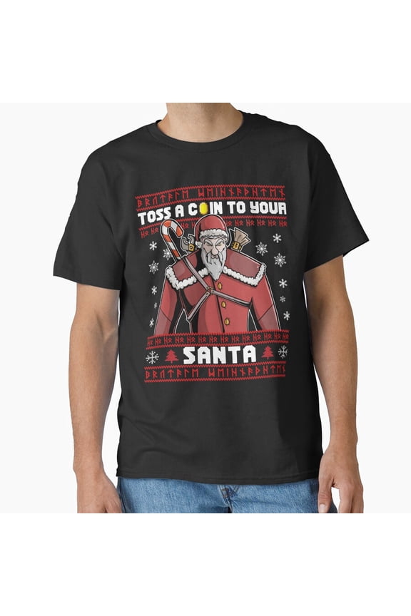 Witcher Claus Ugly Christmas Sweater RPG Holiday Gamer Parody Unisex T-Shirt, up to size 5XL