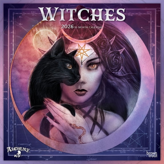 Witches Alchemy OFFICIAL | 2026 12x24" (Hanging) Wall Calendar | Plastic-Free